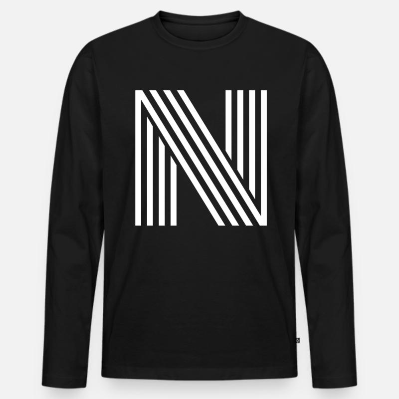 n - Männer Premium Bio Langarmshirt - Schwarz