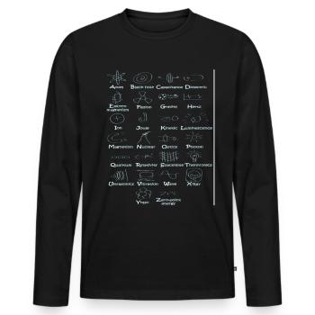 Geeks - T-shirt manches longues Premium bio Homme - noir - Devant - Nico (187cm)