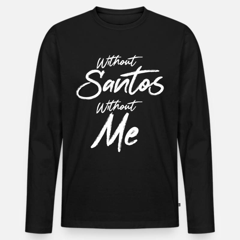 Santos - Männer Premium Bio Langarmshirt - Schwarz