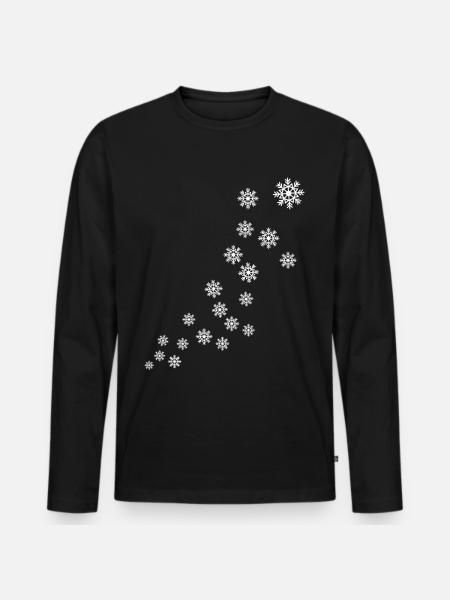 Christmas snowflake - Men's Premium Organic Long Sleeve Shirt - black