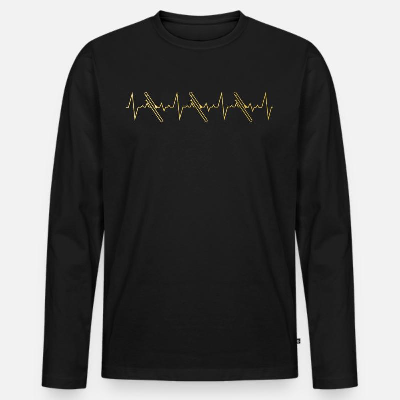 Posaune Geschenk - Männer Premium Bio Langarmshirt - Schwarz