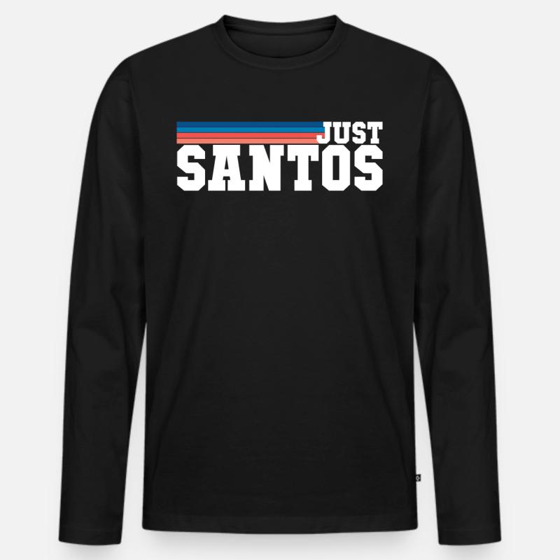 Santos - Männer Premium Bio Langarmshirt - Schwarz