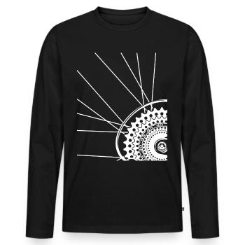 Bicycle motif - Men's Premium Organic Long Sleeve Shirt - black - Front - Nico (187cm)