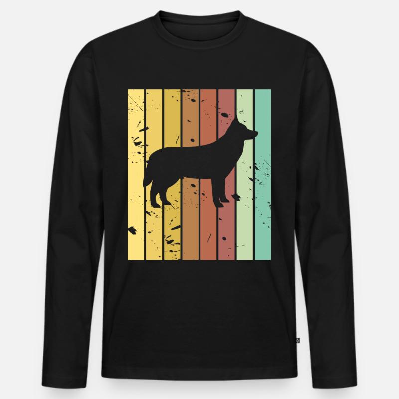 Malinois - Männer Premium Bio Langarmshirt - Schwarz