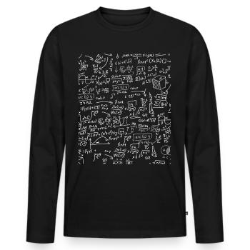 Mathe Symbol - Männer Premium Bio Langarmshirt - Schwarz - Vorne - Nico (187cm)