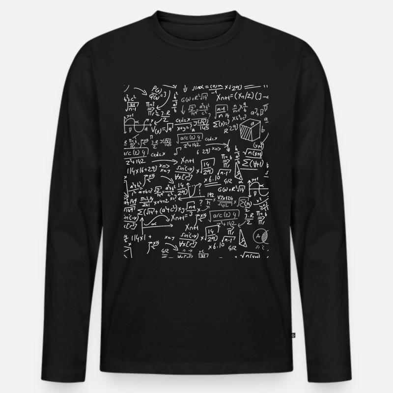 Mathe Symbol - Männer Premium Bio Langarmshirt - Schwarz