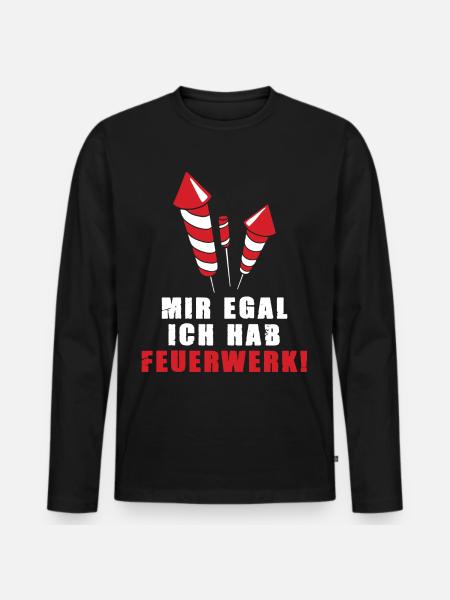 Pyro hat Silvester Feuerwerk Pyrotechnik Silvester - Männer Premium Bio Langarmshirt - Schwarz