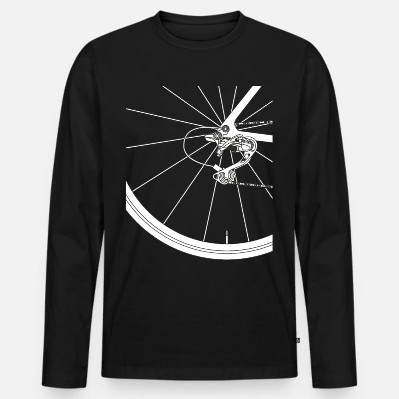 Rennrad - Männer Premium Bio Langarmshirt - Schwarz