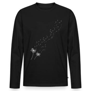 Dandelion - Men's Premium Organic Long Sleeve Shirt - black - Front - Nico (187cm)