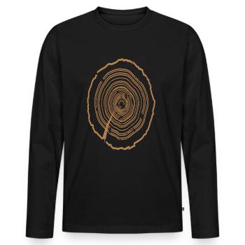 Grate - Men's Premium Organic Long Sleeve Shirt - black - Front - Nico (187cm)