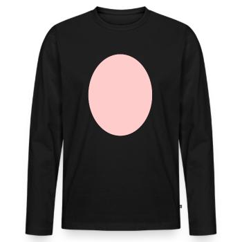 Kreis Pink - Männer Premium Bio Langarmshirt - Schwarz - Vorne - Nico (187cm)