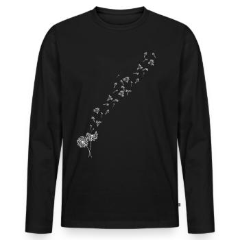 Pissenlit - T-shirt manches longues Premium bio Homme - noir - Devant - Nico (187cm)