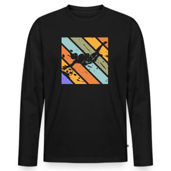 goalkeeper - Men's Premium Organic Long Sleeve Shirt - black - Front - Nico (187cm)