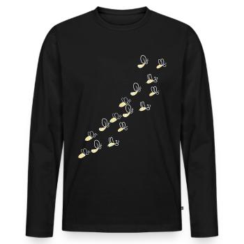 Bee bee beekeeper - Men's Premium Organic Long Sleeve Shirt - black - Front - Nico (187cm)