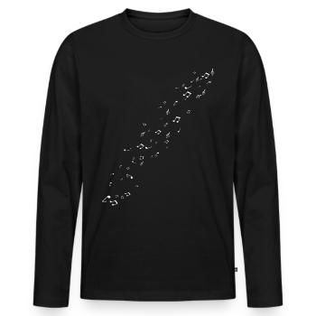 Musik Notenschlüssel Symbol - Männer Premium Bio Langarmshirt - Schwarz - Vorne - Nico (187cm)