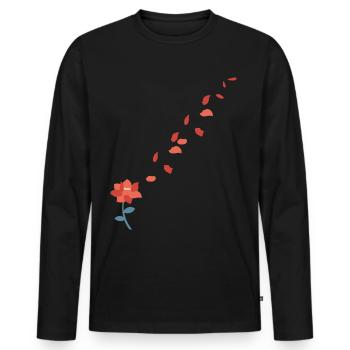 Plantes - T-shirt manches longues Premium bio Homme - noir - Devant - Nico (187cm)