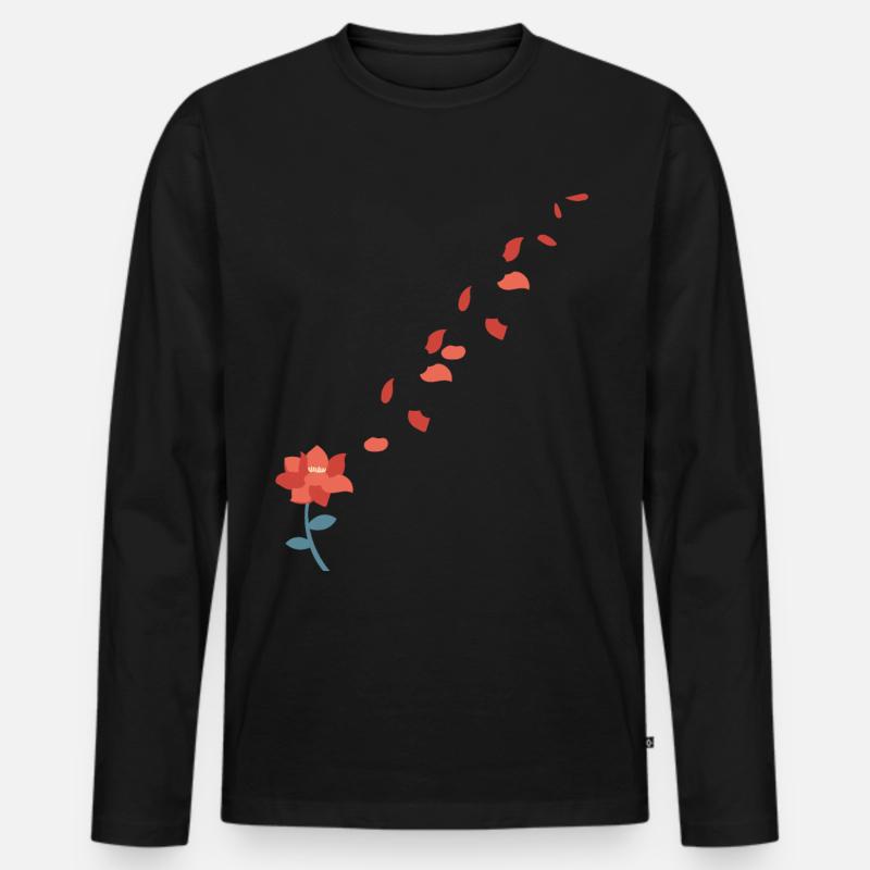 Pflanzen - Männer Premium Bio Langarmshirt - Schwarz