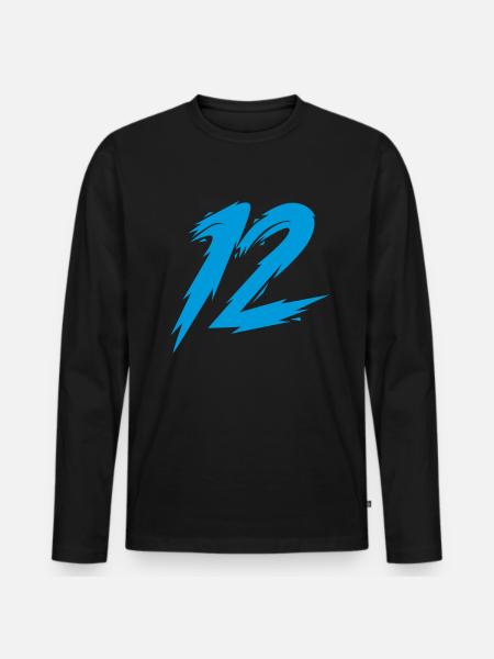 12 - T-shirt manches longues Premium bio Homme - noir