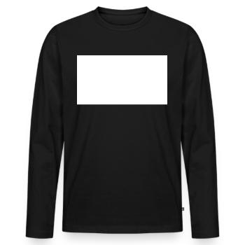 Rechteck - Männer Premium Bio Langarmshirt - Schwarz - Vorne - Nico (187cm)