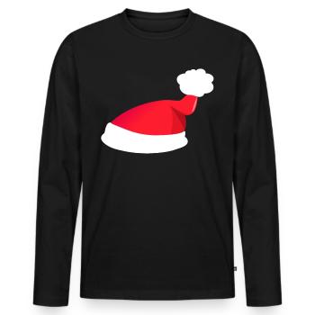 Bonnet de Nicolas - T-shirt manches longues Premium bio Homme - noir - Devant - Nico (187cm)