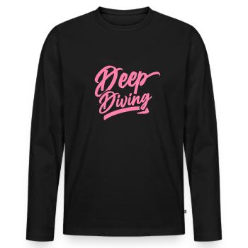 Deep Diving Diver Deep Diver Scuba - Men's Premium Organic Long Sleeve Shirt - black - Front - Nico (187cm)