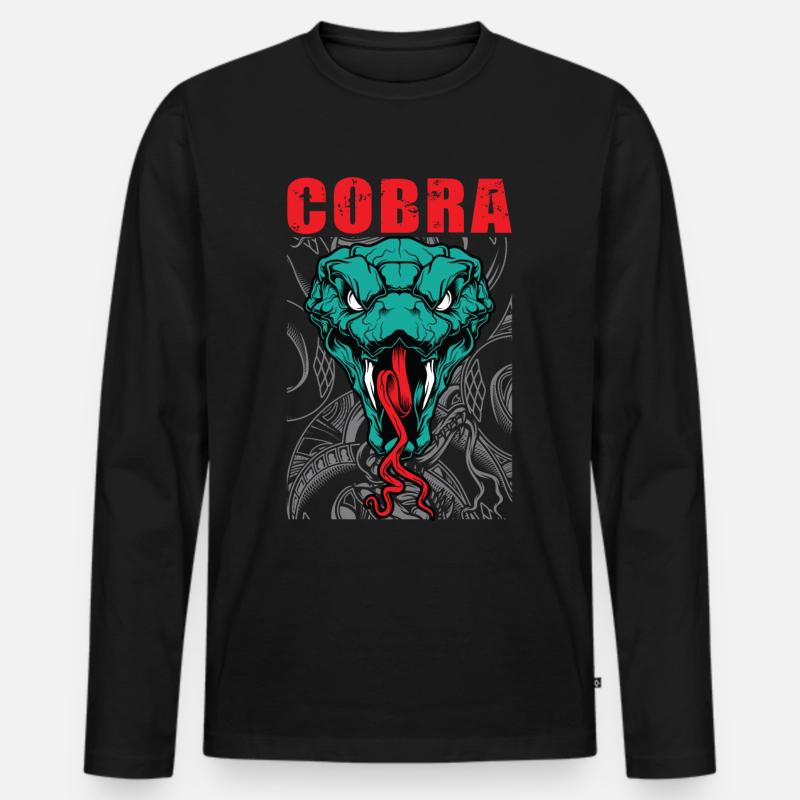 Schlange Schlangenflüsterer Schlangen Geschenk - Männer Premium Bio Langarmshirt - Schwarz