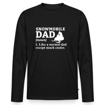 Snowmobile Snowmobile Snowmobile Driver - Men's Premium Organic Long Sleeve Shirt - black - Front - Nico (187cm)