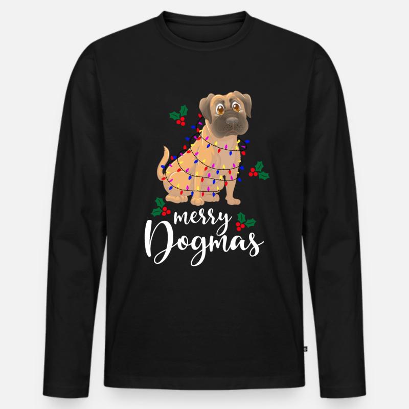 Merry Dog - Männer Premium Bio Langarmshirt - Schwarz