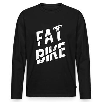 Fatbike VTT Fat bike - T-shirt manches longues Premium bio Homme - noir - Devant - Nico (187cm)