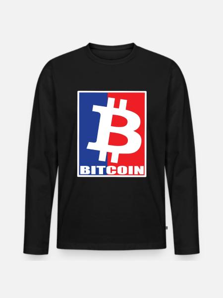 Bitcoin - Men's Premium Organic Long Sleeve Shirt - black
