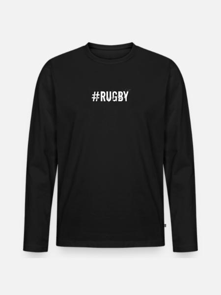 Rugby - #Rugby - Men's Premium Organic Long Sleeve Shirt - black