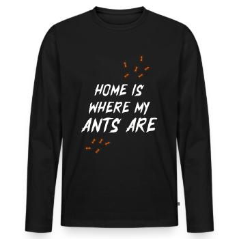 Fourmi Insecte Cadeau Nature Vermine Bug Fourmi - T-shirt manches longues Premium bio Homme - noir - Devant - Nico (187cm)