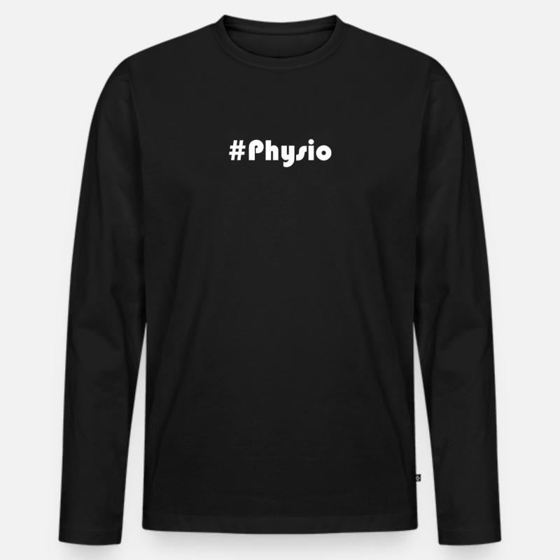 Rehasport - #Physio - Männer Premium Bio Langarmshirt - Schwarz