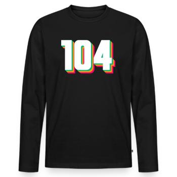 104 - T-shirt manches longues Premium bio Homme - noir - Devant - Nico (187cm)