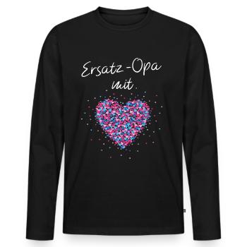 Ersatzopa Opa Opi Grossvater Geschenk - Männer Premium Bio Langarmshirt - Schwarz - Vorne - Nico (187cm)