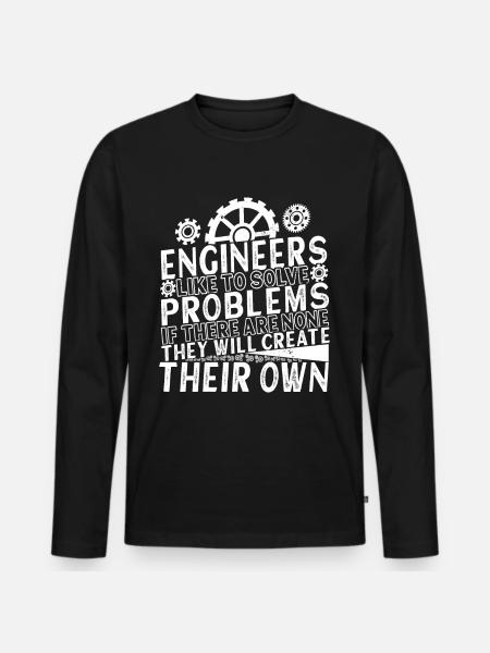 Engineer Mechanical Engineer Civil Engineer - Men's Premium Organic Long Sleeve Shirt - black