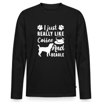 Beagle Beagle Hund Beagle Welpe Beagle Halter - Männer Premium Bio Langarmshirt - Schwarz - Vorne - Nico (187cm)