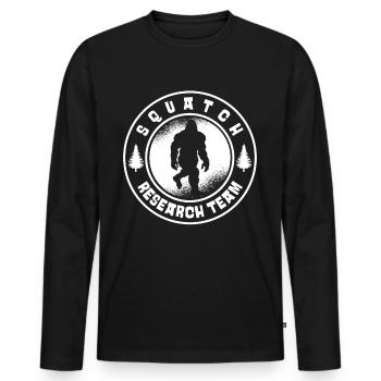 Bigfoot Sasquatch Yeti - T-shirt manches longues Premium bio Homme - noir - Devant - Nico (187cm)