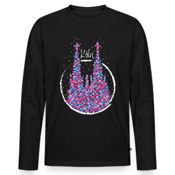 Cologne Real Carnaval de Cologne Carnaval - T-shirt manches longues Premium bio Homme - noir - Devant - Nico (187cm)