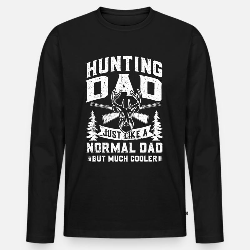 Jagen - Männer Premium Bio Langarmshirt - Schwarz