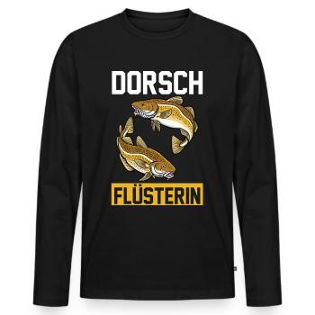 Angeln Anglerin Dorsch Fischer - Männer Premium Bio Langarmshirt - Schwarz - Vorne - Nico (187cm)
