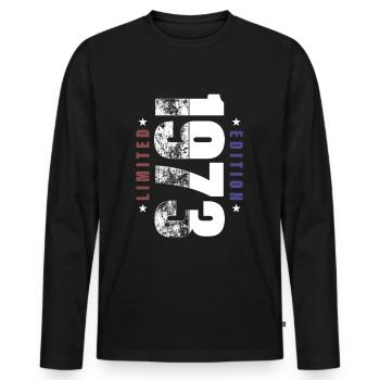 Grunge Birthday Limited Edition 1973 Naissance 1973 - T-shirt manches longues Premium bio Homme - noir - Devant - Nico (187cm)