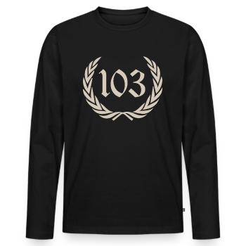 stari, 103, époque - T-shirt manches longues Premium bio Homme - noir - Devant - Nico (187cm)