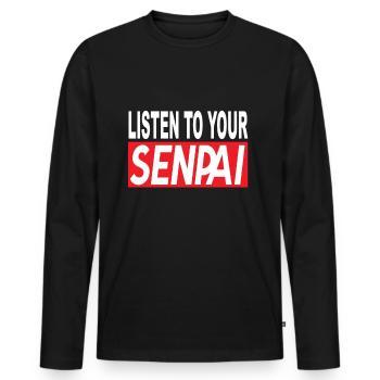 Anime Anime Merch Anime Anime Outfit Anime Characters - Men's Premium Organic Long Sleeve Shirt - black - Front - Nico (187cm)