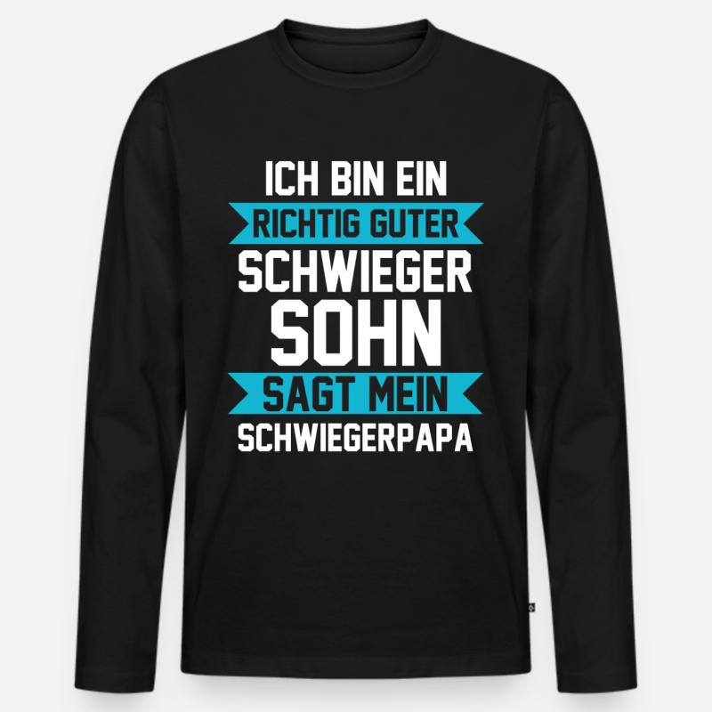 Schwiegersohn - Männer Premium Bio Langarmshirt - Schwarz