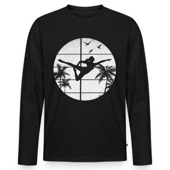 Pole Dance Girl Pole Dancing I Pole Dance - Männer Premium Bio Langarmshirt - Schwarz - Vorne - Nico (187cm)