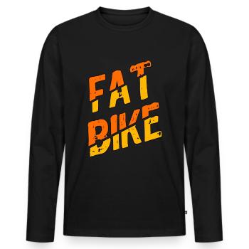 Fatbike VTT Fat bike - T-shirt manches longues Premium bio Homme - noir - Devant - Nico (187cm)