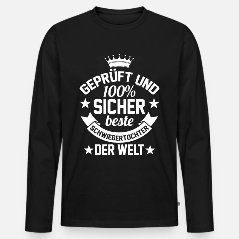 Schwiegertochter - Männer Premium Bio Langarmshirt - Schwarz