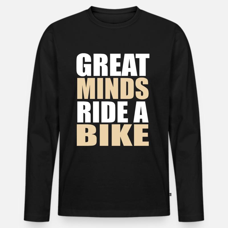 Fahrrad - Männer Premium Bio Langarmshirt - Schwarz