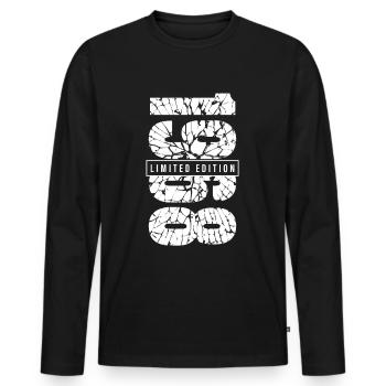 1968 Édition limitée Année de naissance 1968 Décoration Grunge - T-shirt manches longues Premium bio Homme - noir - Devant - Nico (187cm)